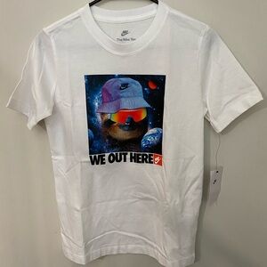 Nike White Crewneck 'The Nike Tee' Printed Logo